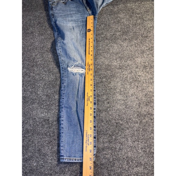 Gap Jeans Womens 28S Blue Denim Faded Distressed Mid Rise True Skinny Outdoor - Picture 12 of 14
